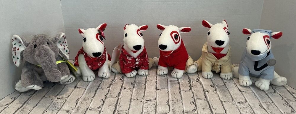 Target Bullseye Dog #'d Limited Edition Plush Lot Of 6 2010-13